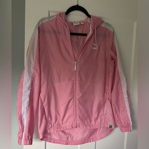 Pink Puma light wind jacket size small